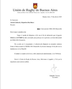 Convocatoria URBA M16 Desarrollo 2025